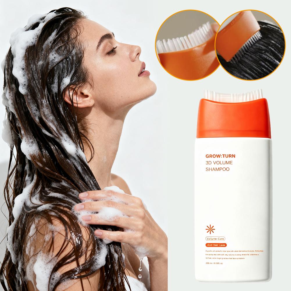 Hair Care For Hair Fall - GROW:TURN Champú Voluminizador 3D con Peine