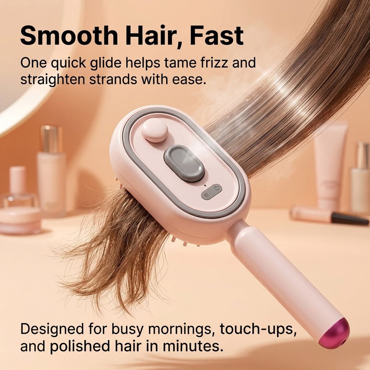 Hair Care Is Self Care - Peine Eléctrico Autolimpiante con Cojín de