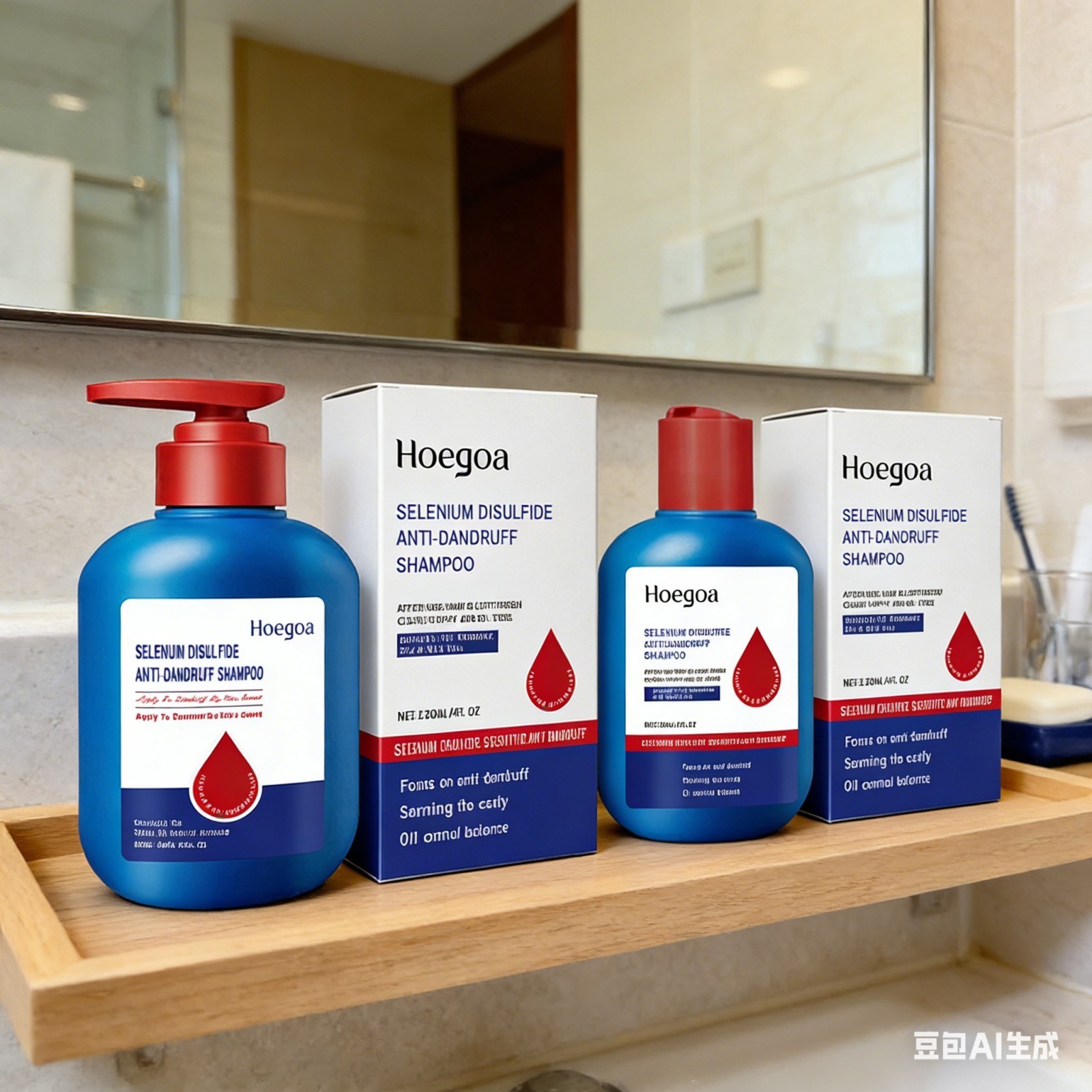 Hair Care Dandruff - Champú Anticaspa Hoegoa, Control de Grasa,