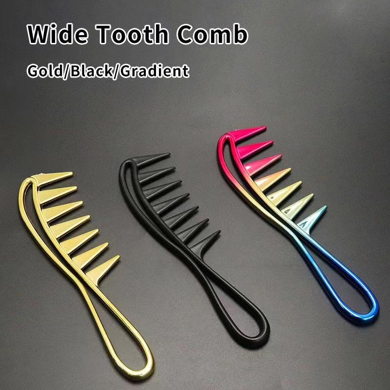 Detangling Wide Comb - Cepillo de pelo de plástico multicolor